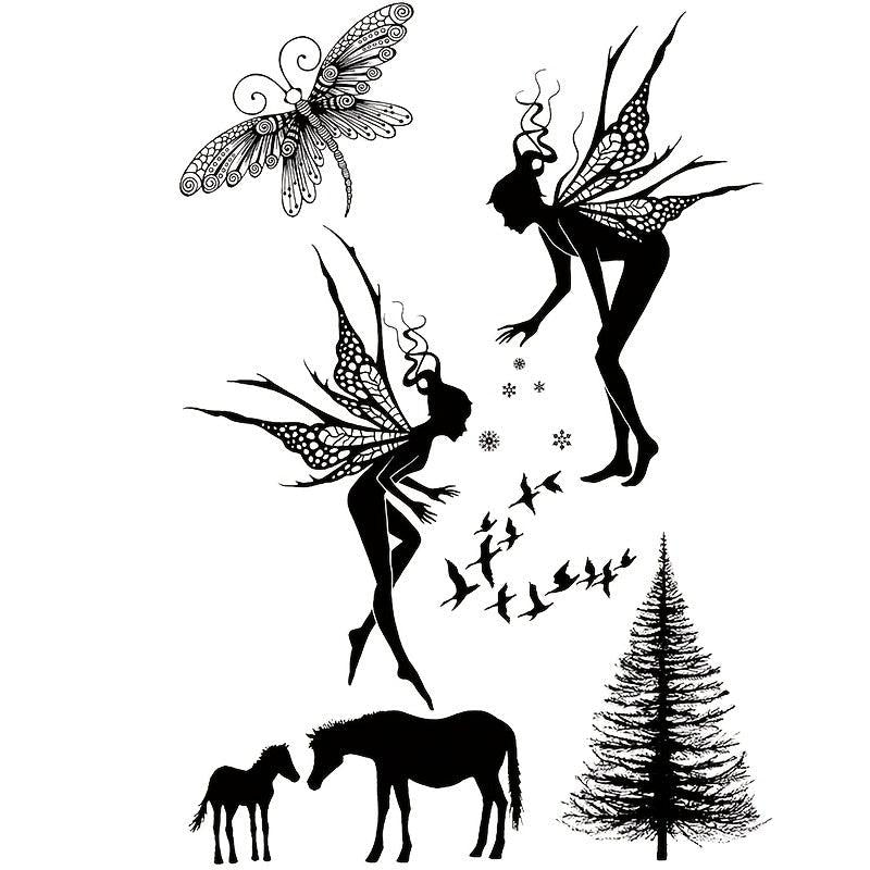 Fairy Girls Transparent Stamp Set for DIY Scrapbooking & Card Making