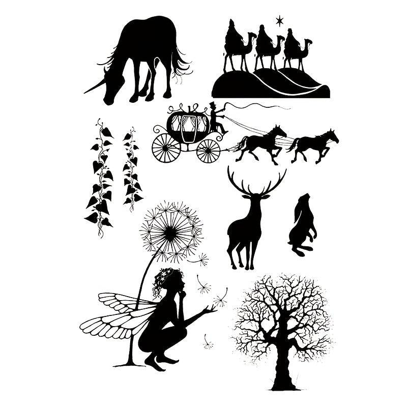 Fairy Girls Transparent Stamp Set for DIY Scrapbooking & Card Making