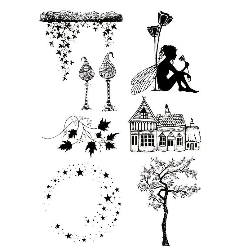 Fairy Girls Transparent Stamp Set for DIY Scrapbooking & Card Making