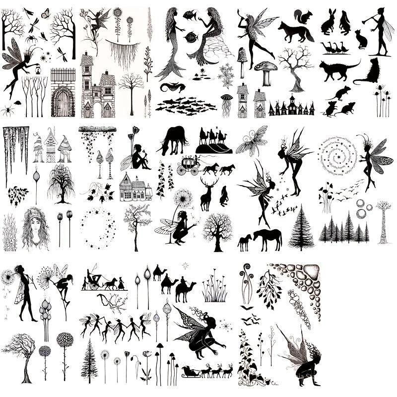 Fairy Girls Transparent Stamp Set for DIY Scrapbooking & Card Making