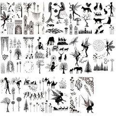 Fairy Girls Transparent Stamp Set for DIY Scrapbooking & Card Making
