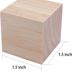 12Pc Unfinished Wooden Cubes for DIY Crafts