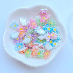 10pcs Resin Lotus Flat Back Phone Deco Parts - Hair Bows Accessories