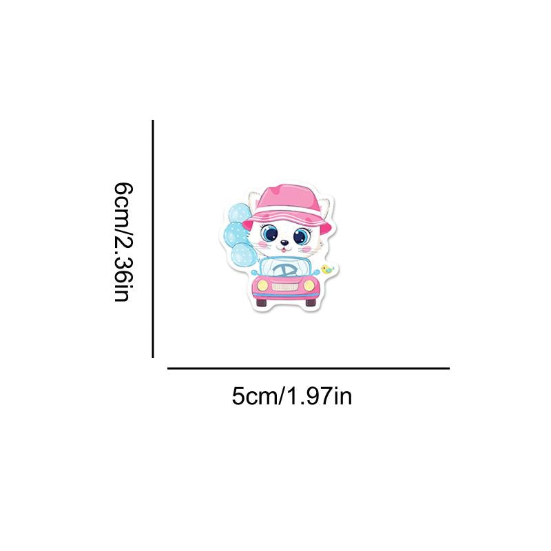 50 Adorable Cartoon Animals Stickers for Education & Fun