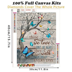 5D Diamond Painting Set - Butterfly Big Tree Family Wall Decoration