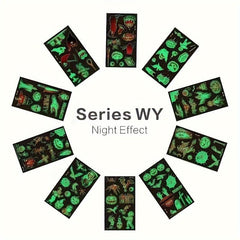 Halloween Temporary Tattoos Glow in Dark Face Stickers Waterproof Makeup