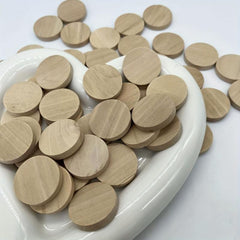 50 Natural Wood Slices Unfinished Round Wood Coins for Crafts & Projects