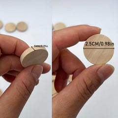 50 Natural Wood Slices Unfinished Round Wood Coins for Crafts & Projects