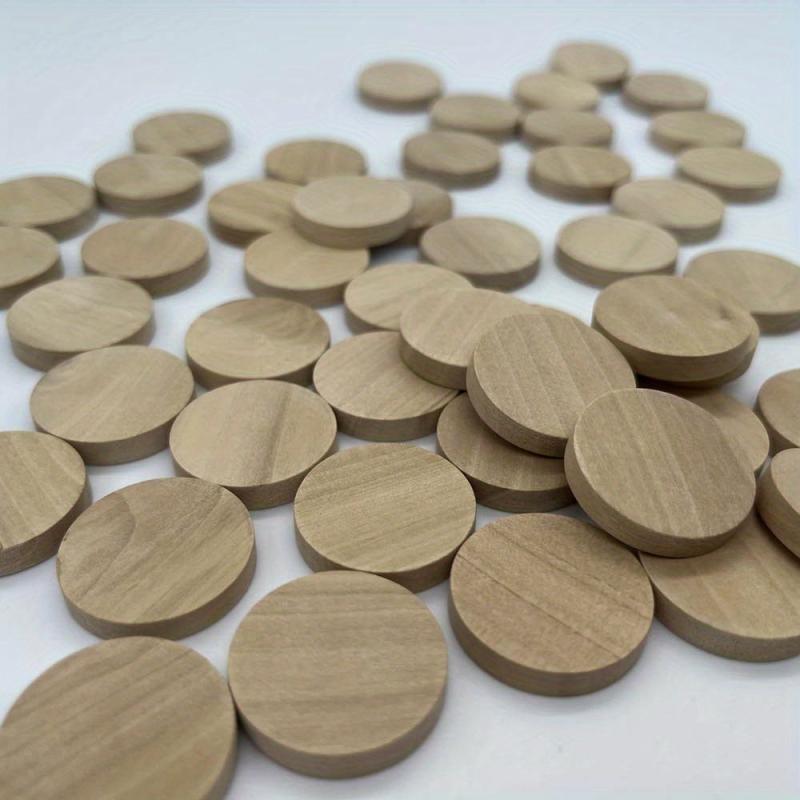 50 Natural Wood Slices Unfinished Round Wood Coins for Crafts & Projects