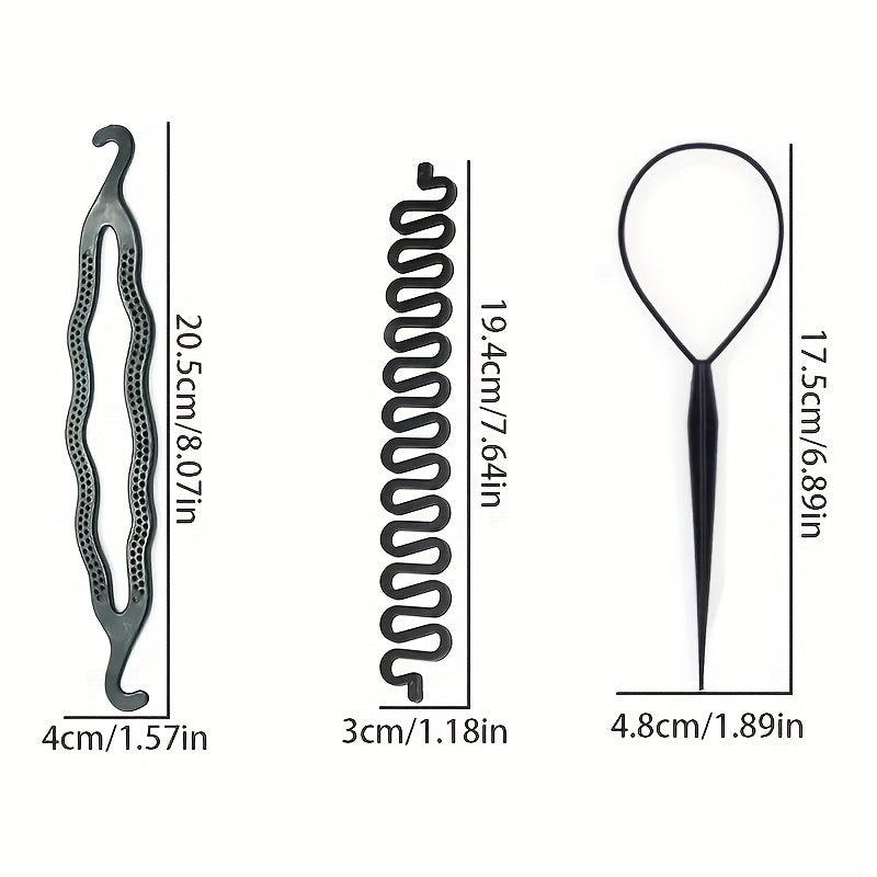 Magic Hair Braided Hair Curler Styling Set Hair Braid Pull Ponytail
