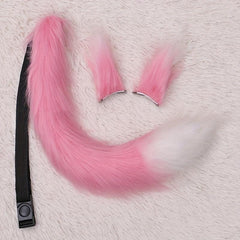 Fox Cosplay Accessories Ears Hair Clip and Tail Set
