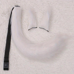 Fox Cosplay Accessories Ears Hair Clip and Tail Set