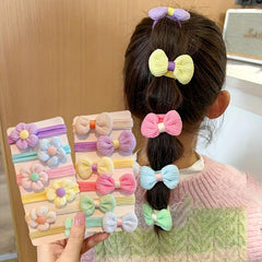 12PCS Flower Bow Hair Bands for Girls Women Princess Hair Accessories