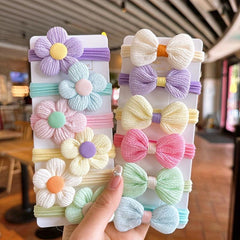 12PCS Flower Bow Hair Bands for Girls Women Princess Hair Accessories