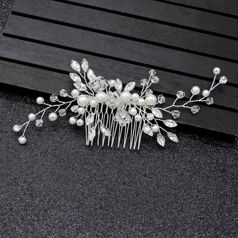Wedding Faux Pearl Headdress Hair Comb Party Hair Accessories