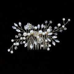 Wedding Faux Pearl Headdress Hair Comb Party Hair Accessories