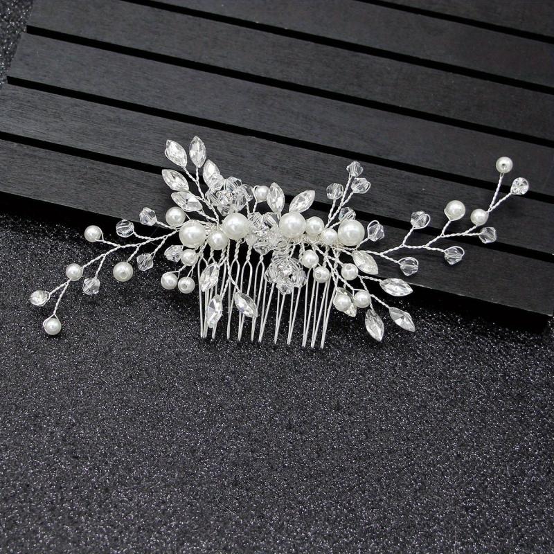 Wedding Faux Pearl Headdress Hair Comb Party Hair Accessories