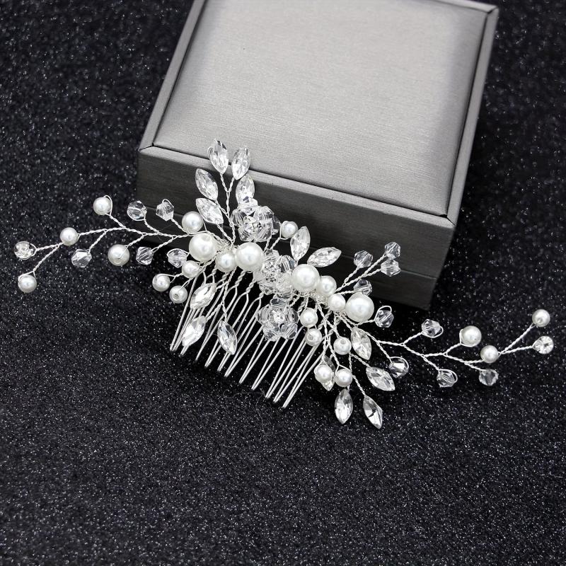 Wedding Faux Pearl Headdress Hair Comb Party Hair Accessories