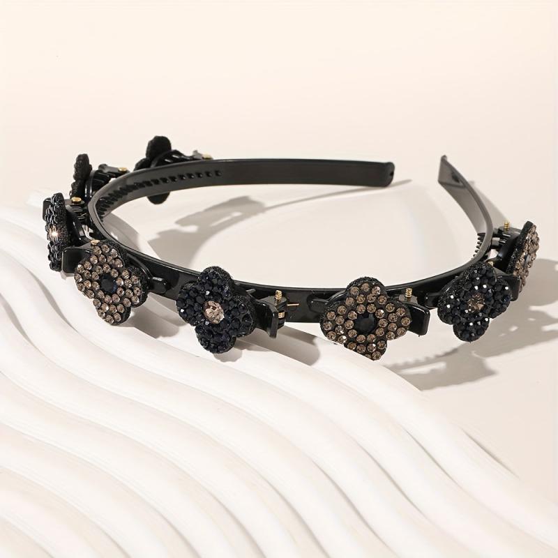 Rhinestone Flower Headband Hair Accessory