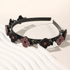 Rhinestone Flower Headband Hair Accessory