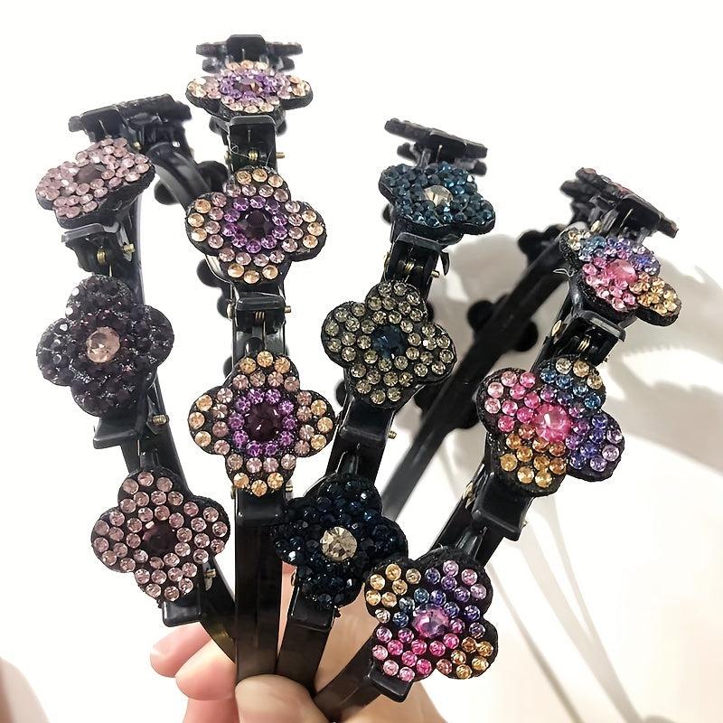 Rhinestone Flower Headband Hair Accessory