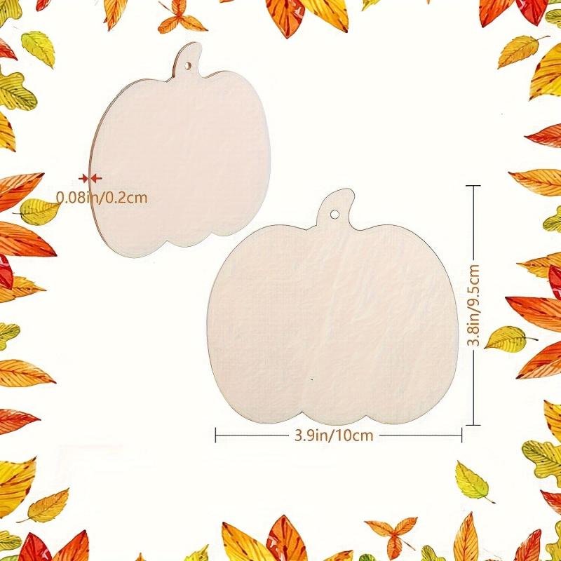 10pcs Pumpkin Wooden Halloween Cutouts for DIY Autumn Crafts