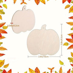 10pcs Pumpkin Wooden Halloween Cutouts for DIY Autumn Crafts