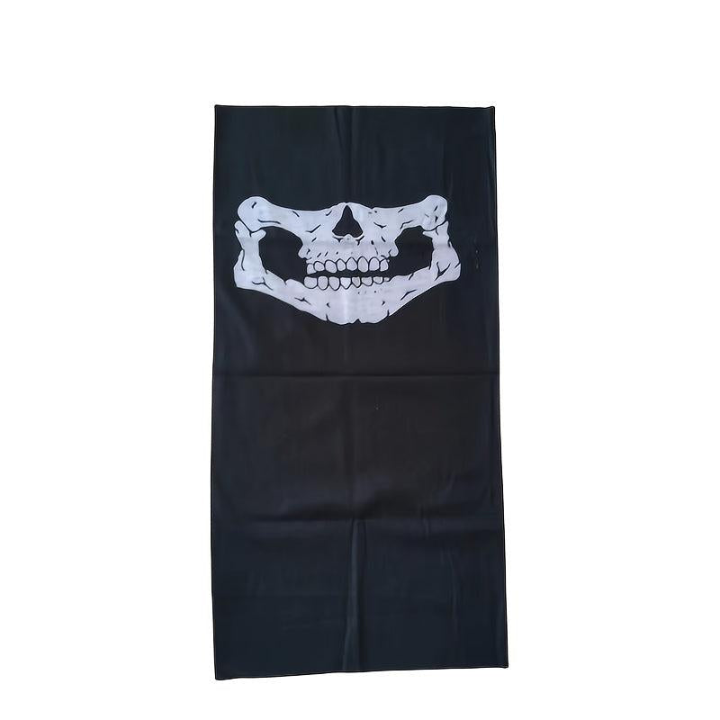 Men's Seamless Multifunctional Magic Bandana Cycling Mask Halloween Props Skull