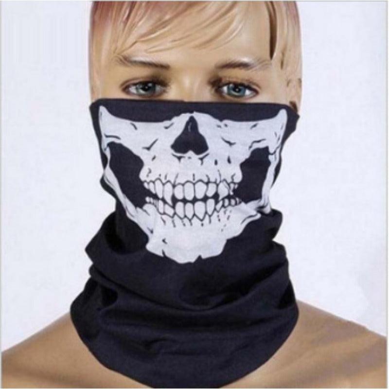Men's Seamless Multifunctional Magic Bandana Cycling Mask Halloween Props Skull