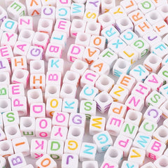 100pcs Acrylic Beads Numbers English Letter DIY Children's Beadeds Jewelry