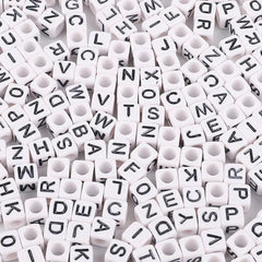 100pcs Acrylic Beads Numbers English Letter DIY Children's Beadeds Jewelry