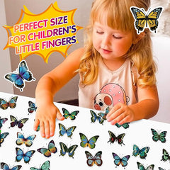 50 Flower Butterfly Stickers DIY Decoration for Teens & Adults