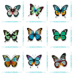 50 Flower Butterfly Stickers DIY Decoration for Teens & Adults