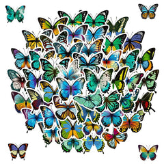 50 Flower Butterfly Stickers DIY Decoration for Teens & Adults