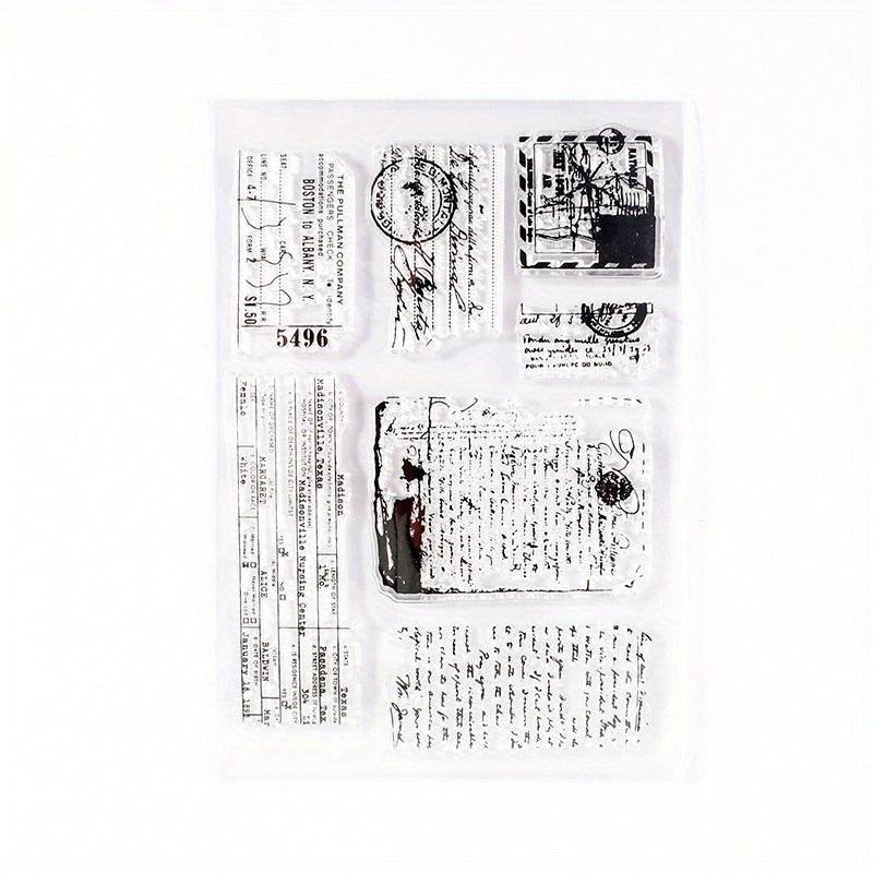 Silicone Stamp Retro Party Series DIY Hand Account Stamp