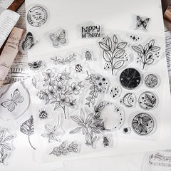 Silicone Stamp Retro Party Series DIY Hand Account Stamp