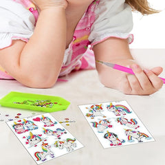 12pcs Cartoon Unicorn DIY Diamond Painting Stickers Set