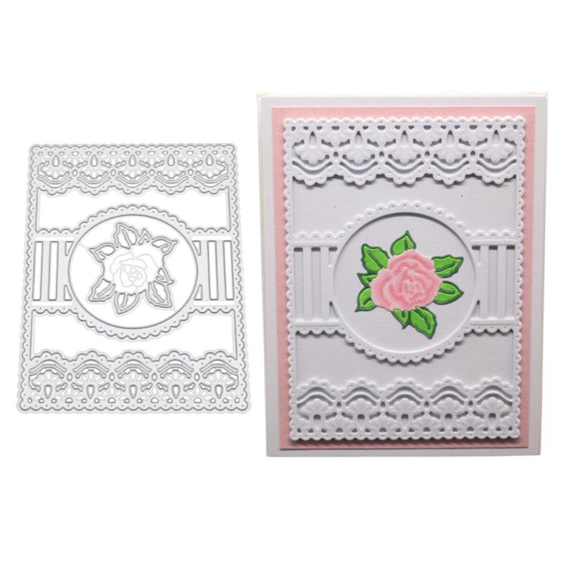 Rectangle Lace Frame Scrapbooking Cutting Dies Metal Stencil