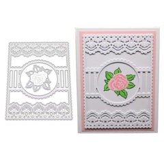 Rectangle Lace Frame Scrapbooking Cutting Dies Metal Stencil