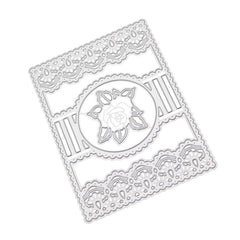Rectangle Lace Frame Scrapbooking Cutting Dies Metal Stencil