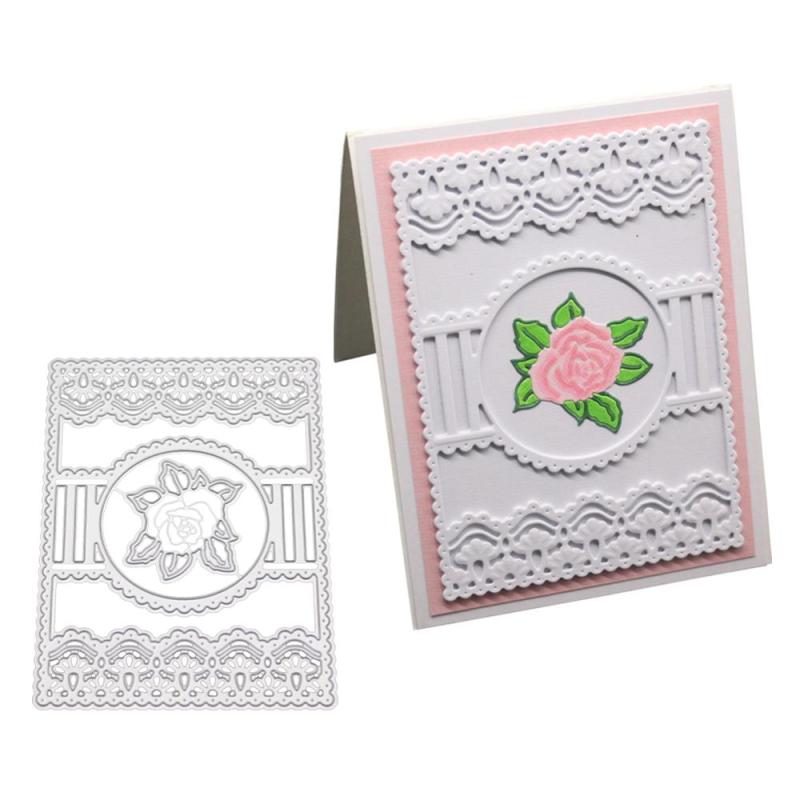 Rectangle Lace Frame Scrapbooking Cutting Dies Metal Stencil