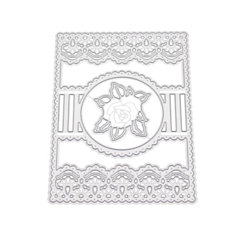 Rectangle Lace Frame Scrapbooking Cutting Dies Metal Stencil