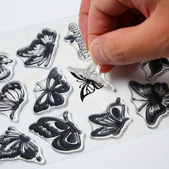 Butterfly Cartoon Transparent Stamp for Stationery
