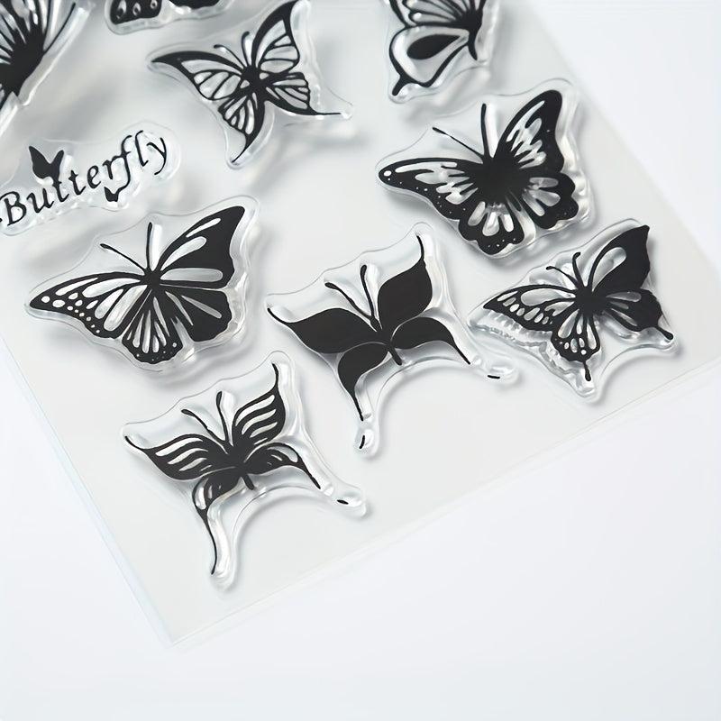 Butterfly Cartoon Transparent Stamp for Stationery