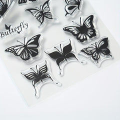Butterfly Cartoon Transparent Stamp for Stationery
