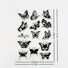 Butterfly Cartoon Transparent Stamp for Stationery