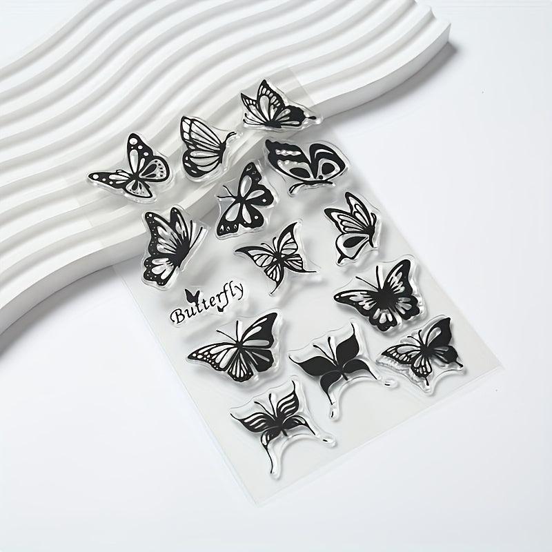 Butterfly Cartoon Transparent Stamp for Stationery