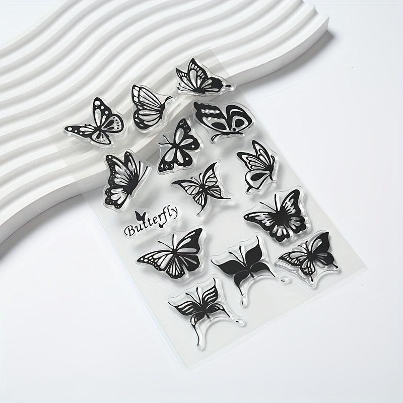 Butterfly Cartoon Transparent Stamp for Stationery