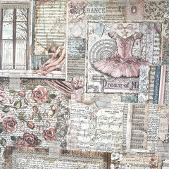 20sheets Retro Material Paper Retro Journal for Ballet Decoration