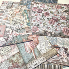 20sheets Retro Material Paper Retro Journal for Ballet Decoration